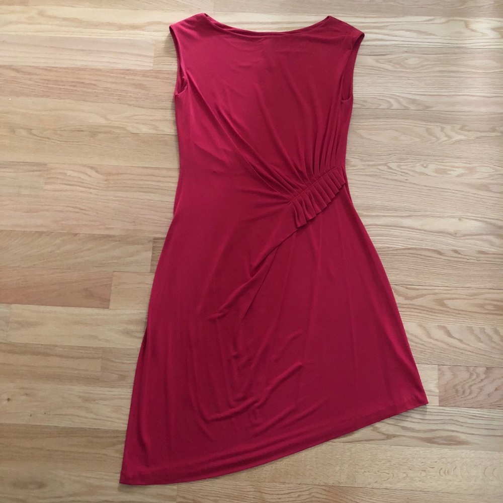 Escada red asymmetrical dress